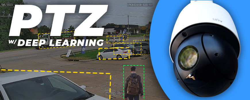 UNV 4MP Deep Learning IP67 Weatherproof PTZ IP Security Camera with a