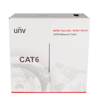 UNV UTP Cat6 Ethernet Network Cable 1000' Pull Box (CAB-LC3100A-BLACK-IN)