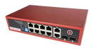 IPCamPower POEPower 8 Port Gigabit Unmanaged POE Switch, 30W POE+ (802.3at) per port, 120W Max Budget, Extend Mode up to 820' Cable Runs, 8 POE & 4 Uplink, All Ports Gigabit 10/100/1000 (PPS-8G2G-AT1)