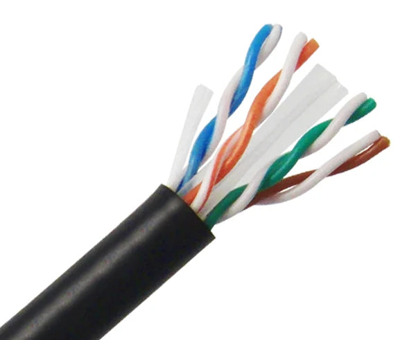 CAT6 Bulk Cable - MIG+ (U/UTP) CMR, 600 MHz, 23AWG 8/C Solid BC (UL), 1000' Pull Box - Black