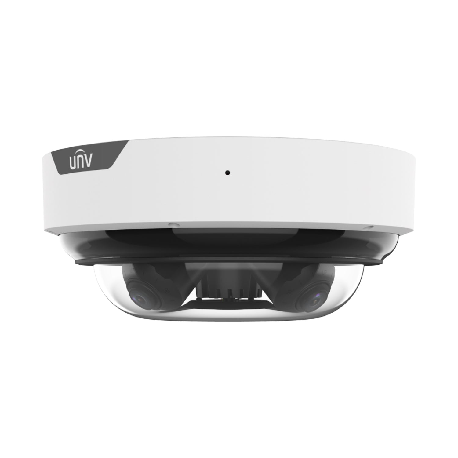 UNV 20MP Multi Sensor NDAA Compliant Vandal Dome Weatherproof LightHunter IP Security Camera with 4 x 5MP Zoom Lenses, Smart Intrusion Prevention, IR Night Vision, Built-in Mics (IPC8645EA-ADZKM-I1)