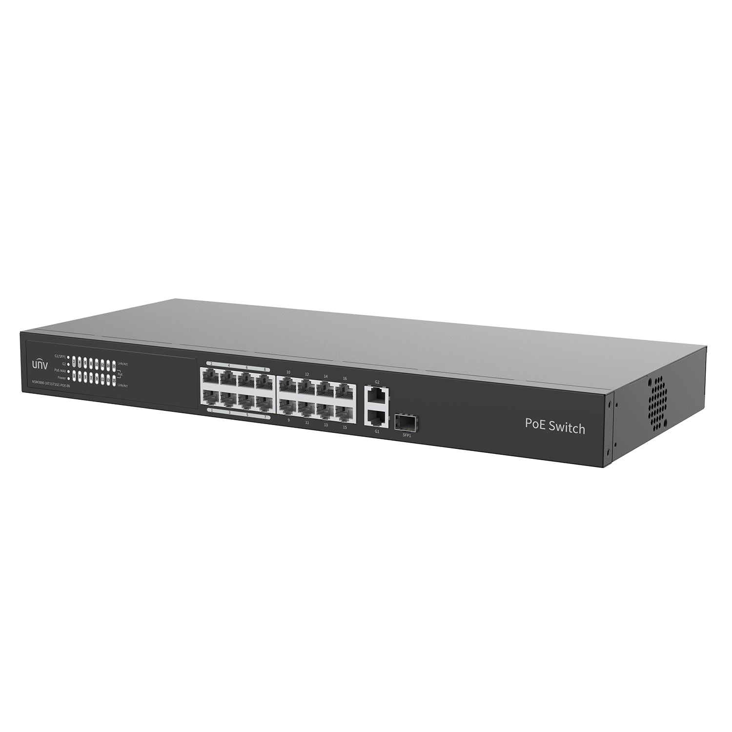 Uniview NDAA Compliant 16 channel Cloud Management Switch (NSW3000-16T1GT1GC-POE-IN)
