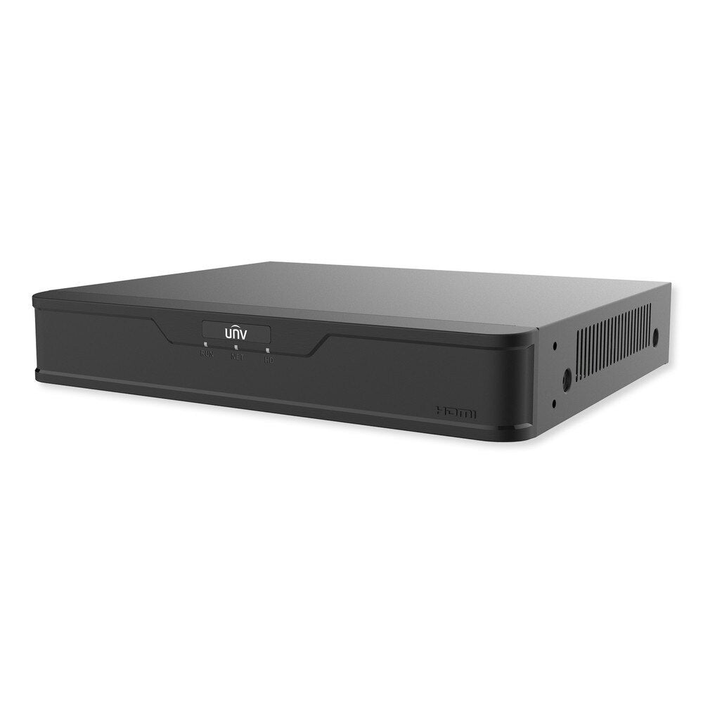 UNV 12MP 4 Channel Network Video Recorder with AI Facial Recognition, 4 PoE, 1 HDD (NVR301-04B-P4-IQ)