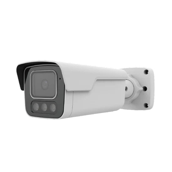 Tri-Guard 2.0 5MP Red/Blue Active Deterrence Lights, White Light, and IR LED Bullet IP Security Camera with a 2.8mm Lens and Two-Way Audio (U1-5MP-TG2B1)