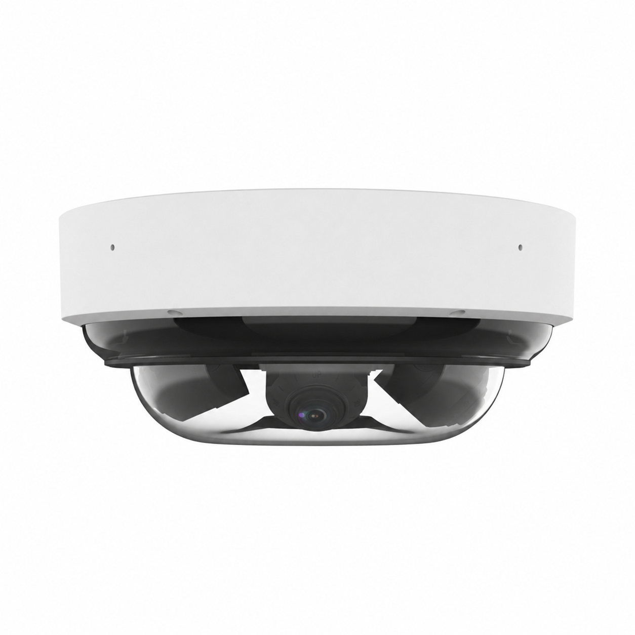 Guard Series 20MP Multi Sensor NDAA Compliant Vandal Dome Weatherproof LightHunter IP Security Camera with 4 x 5MP Zoom Lenses, Smart Intrusion Prevention, IR Night Vision, Built-in Mics (V2D-4X5Z5)