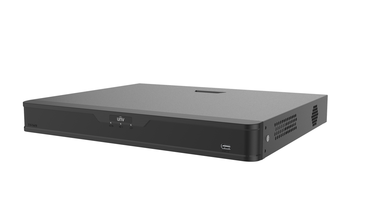 UNV 4K 16-Channel Hybrid XVR With 16 BNC, 8 IP, with 2 SATA HDD Bays, NDAA Compliant (XVR302-16Q4)