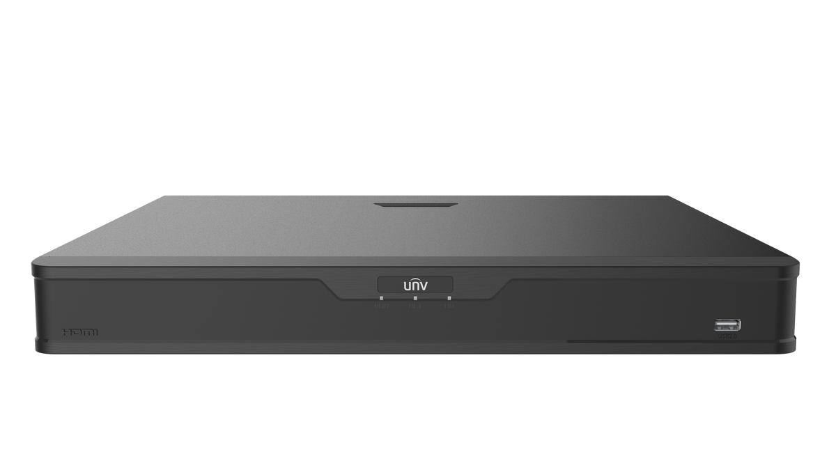 UNV 4K 16-Channel Hybrid XVR With 16 BNC, 8 IP, with 2 SATA HDD Bays, NDAA Compliant (XVR302-16Q4)