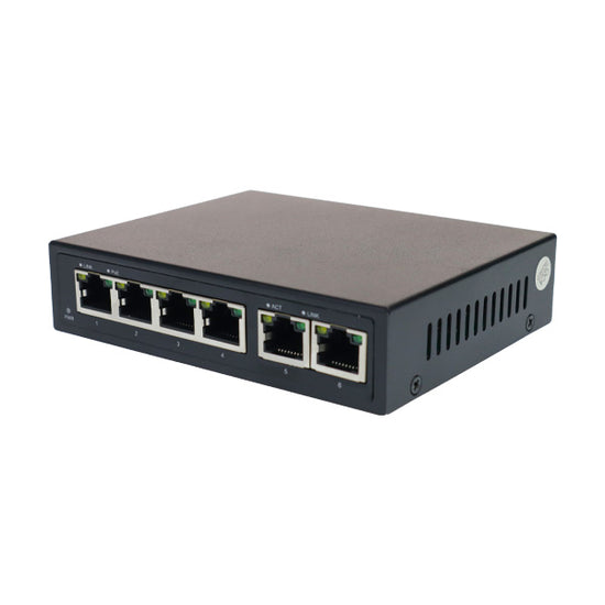 Private-Labeled 4-Port 802.3bt PoE-Powered Network Switch, Capable of